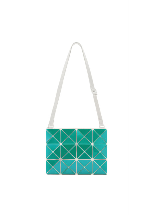 A product shot of the BAOBAO ISSEY MIYAKE LUCENT FLAP shoulder bag(3*4) in green (64), recurring_style.