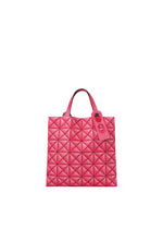A product shot of the BAO BAO ISSEY MIYAKE MINIATURE tote bag in cherry pink.