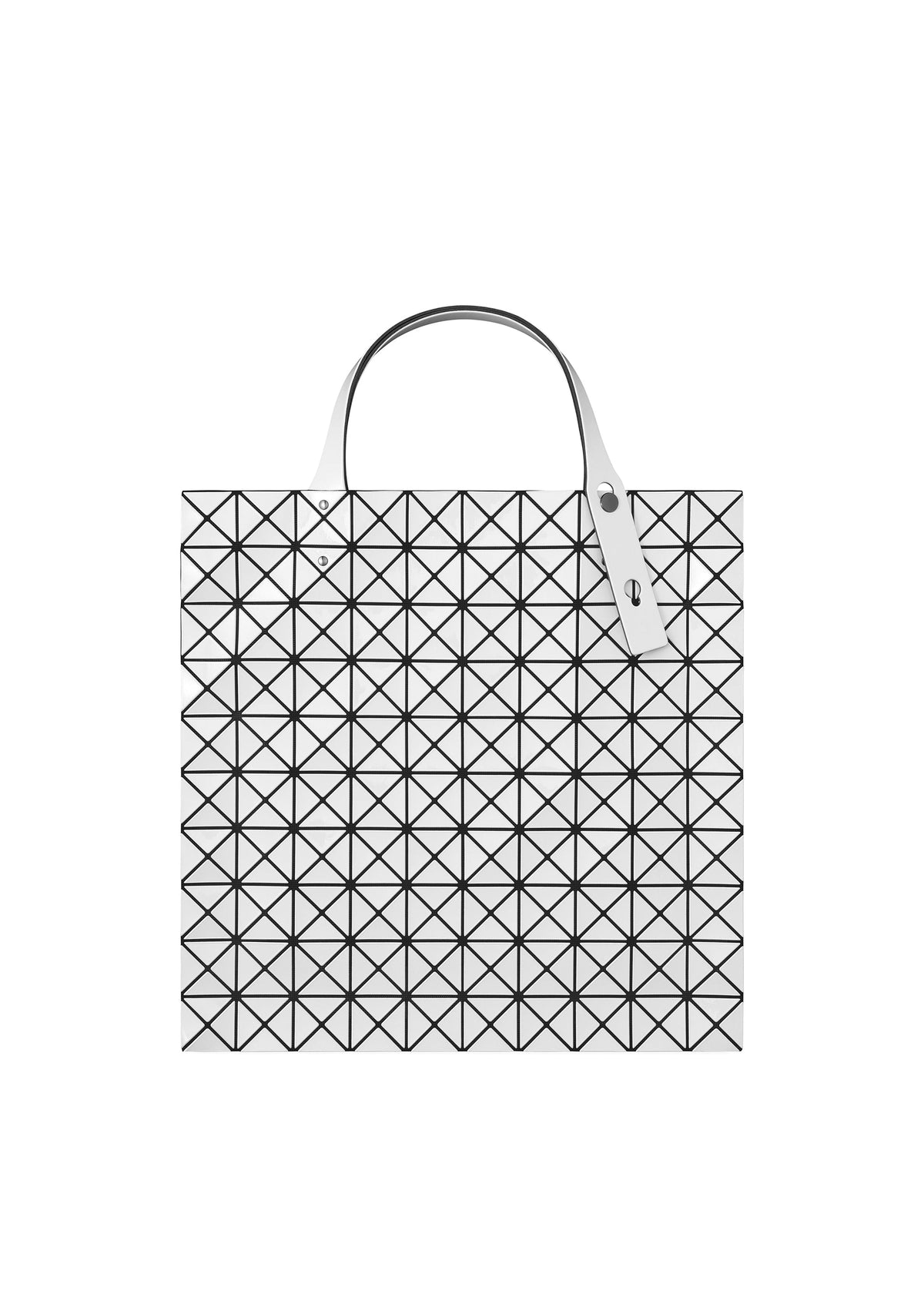 A detail shot of the BAO BAO ISSEY MIYAKE PRISM tote bag.