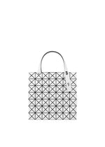 A detail shot of the BAO BAO ISSEY MIYAKE PRISM tote bag.