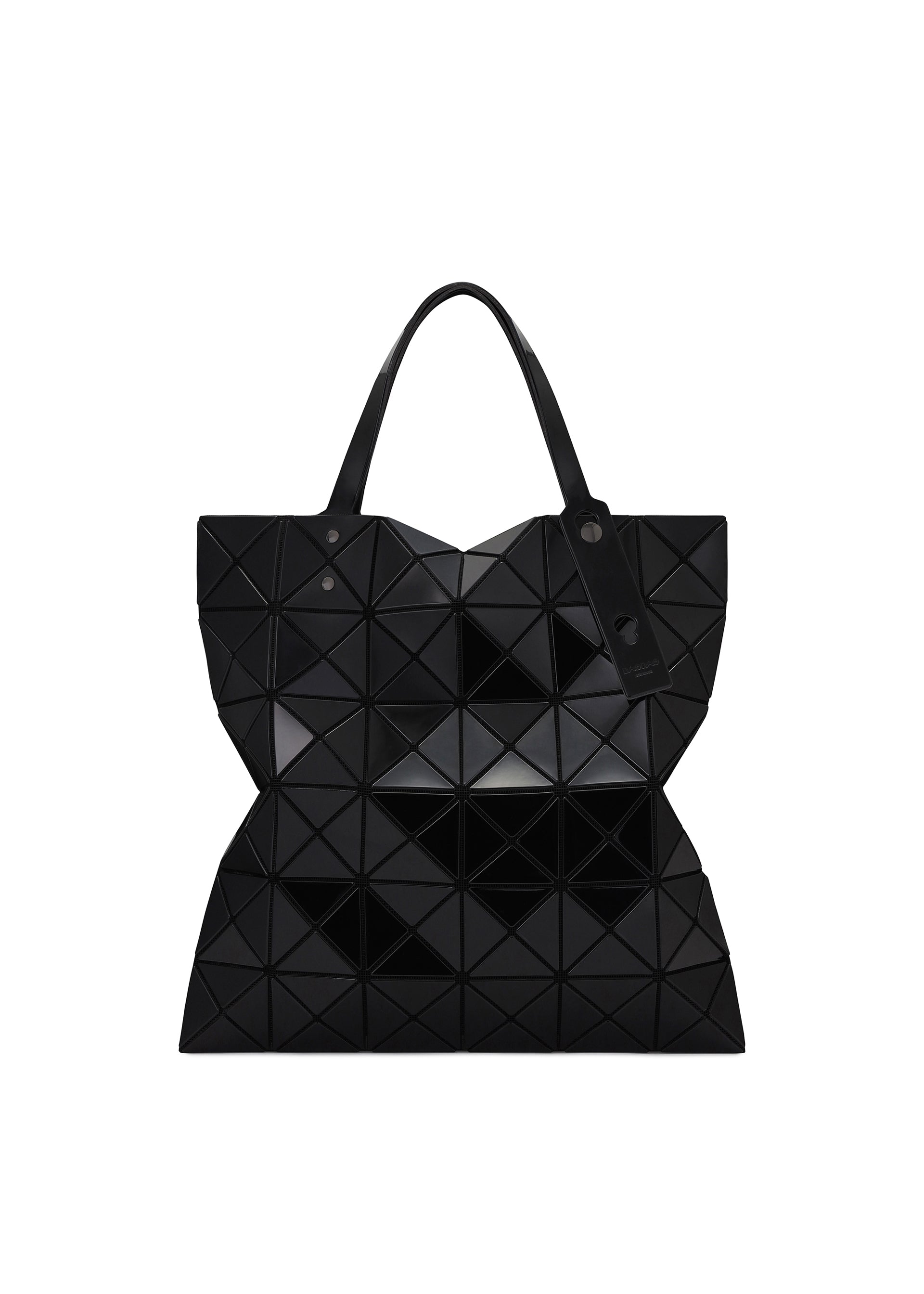 A product shot of the BAO BAO ISSEY MIYAKE LUCENT tote bag in black.