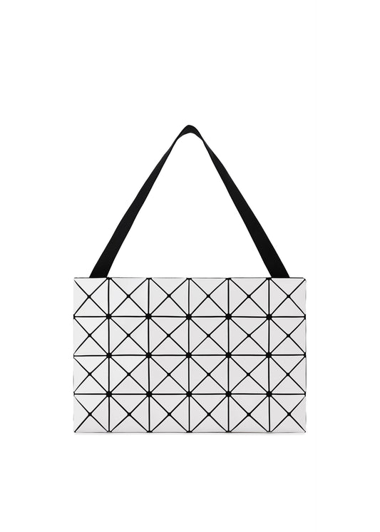 A product shot of the BAO BAO ISSEY MIYAKE LUCENT shoulder bag in white.