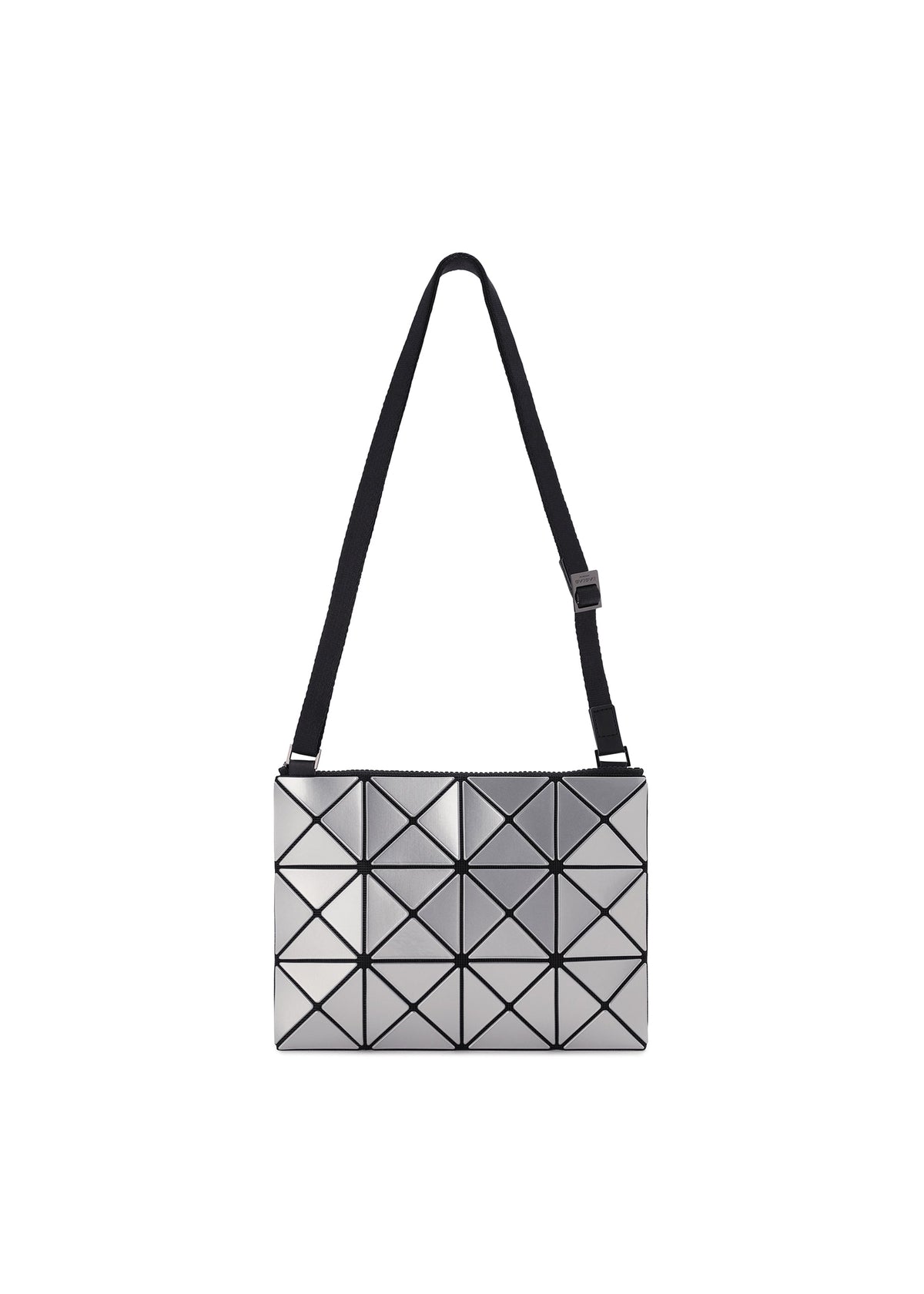 A product shot of the BAO BAO ISSEY MIYAKE LUCENT shoulder bag in silver.