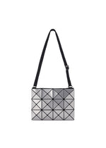 A product shot of the BAO BAO ISSEY MIYAKE LUCENT shoulder bag in silver.