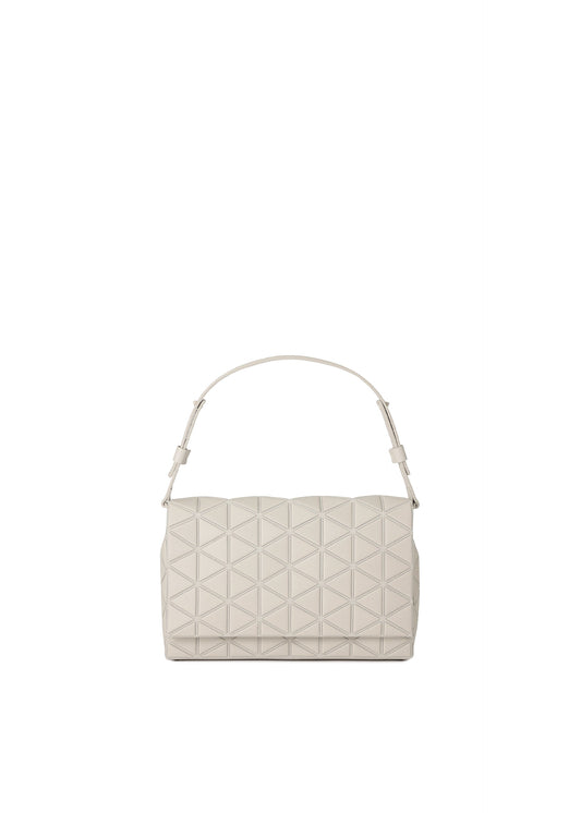 A product shot of the BAO BAO ISSEY MIYAKE FOSSETTE shoulder bag in beige.