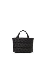 A product shot of the BAO BAO ISSEY MIYAKE CRYSTAL MATTE hand bag in matte black.
