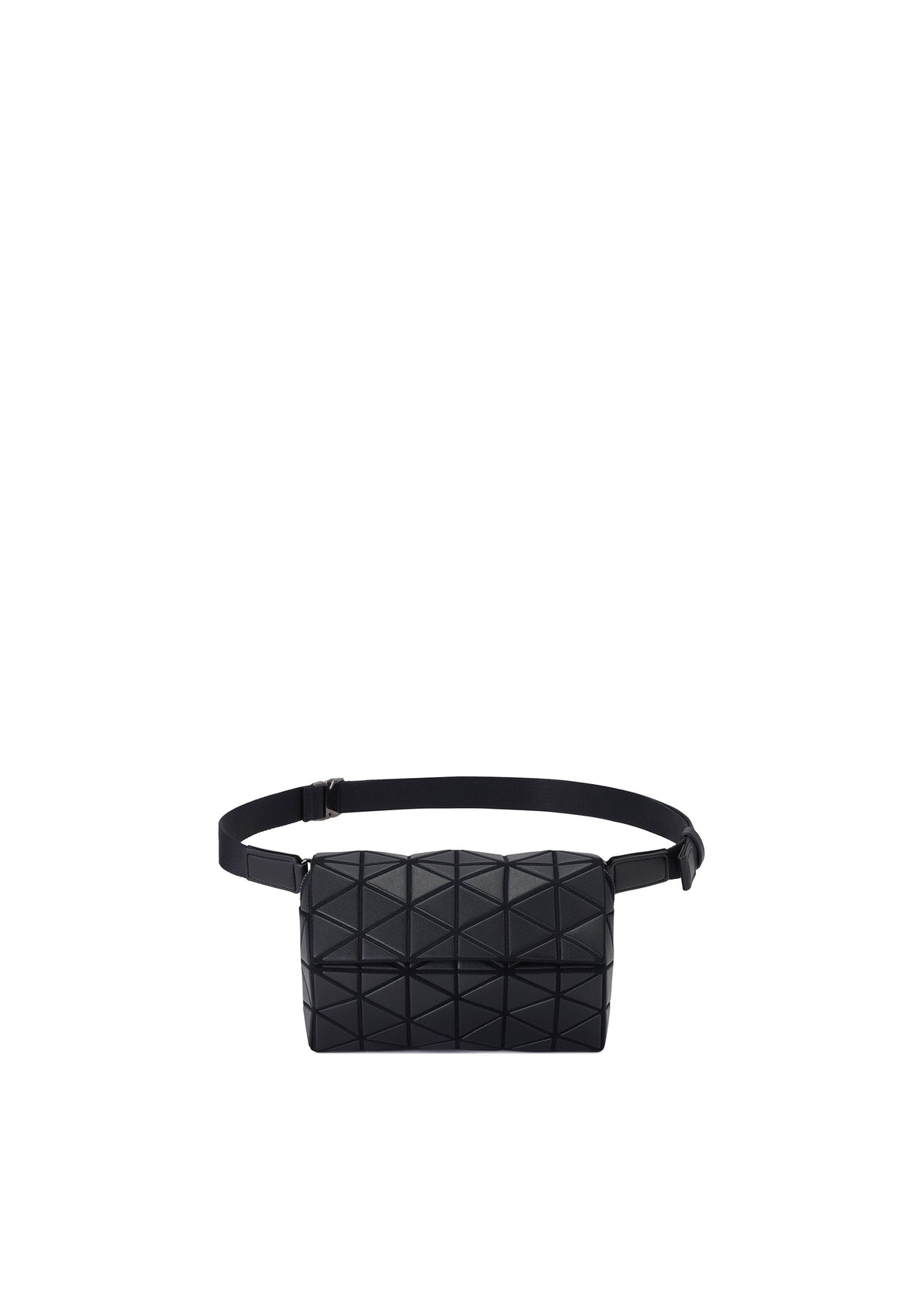 A product shot of the BAO BAO ISSEY MIYAKE HEXAGON bag in matte black.