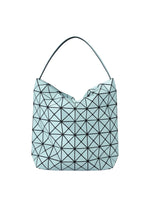 A product shot of the BAO BAO ISSEY MIYAKE VALLEY hand bag in aqua haze.