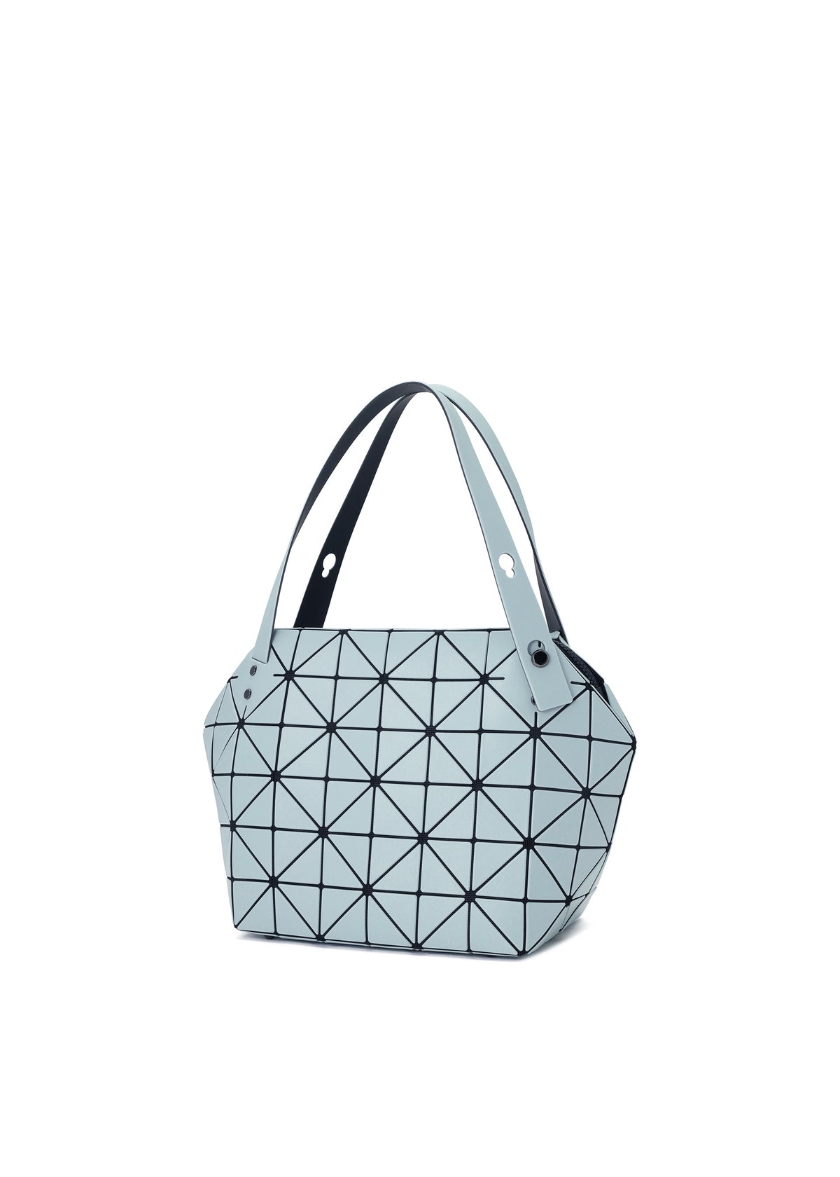 A detail shot of the BAO BAO ISSEY MIYAKE BOSTON hand bag.