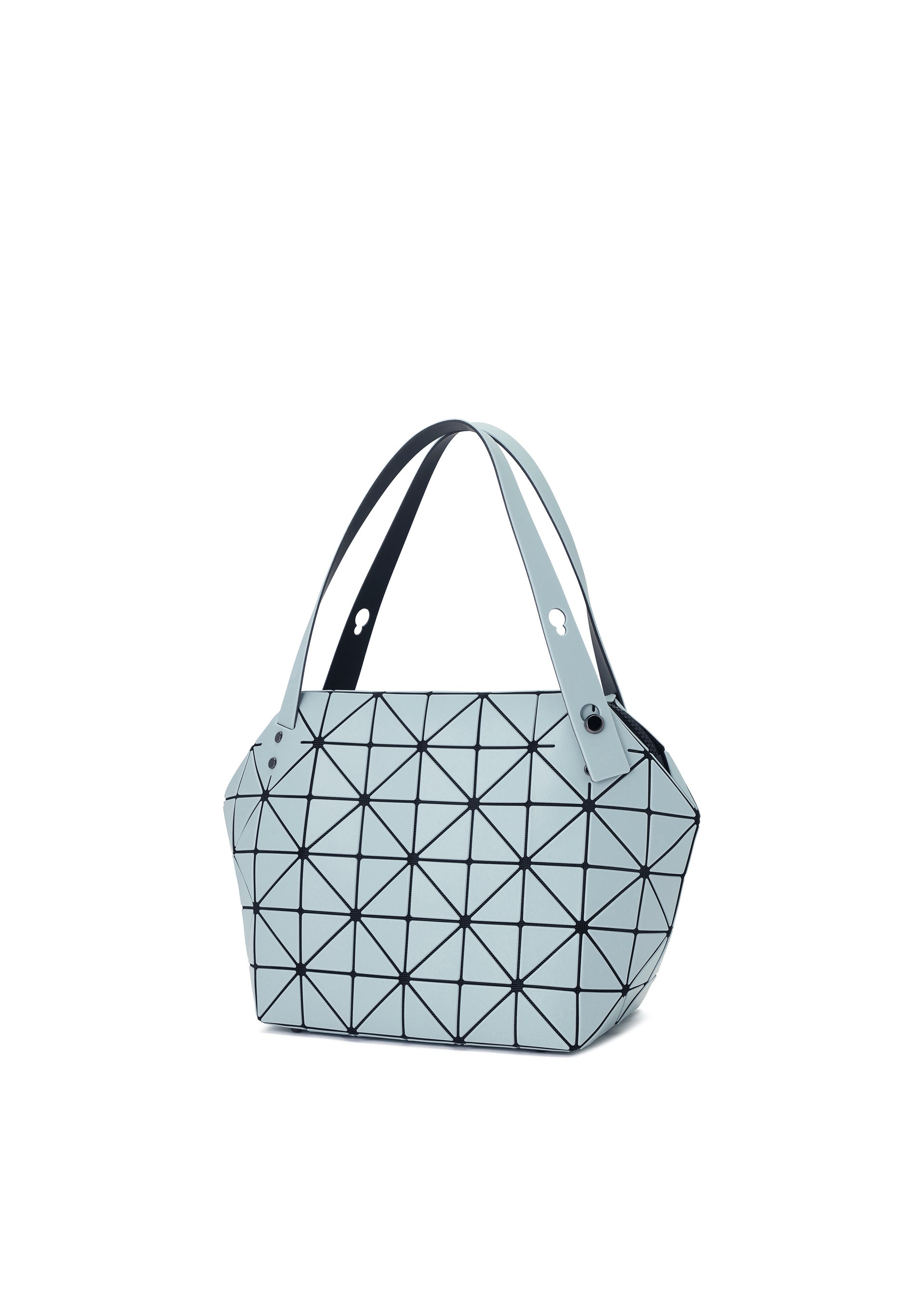 A detail shot of the BAO BAO ISSEY MIYAKE BOSTON hand bag.