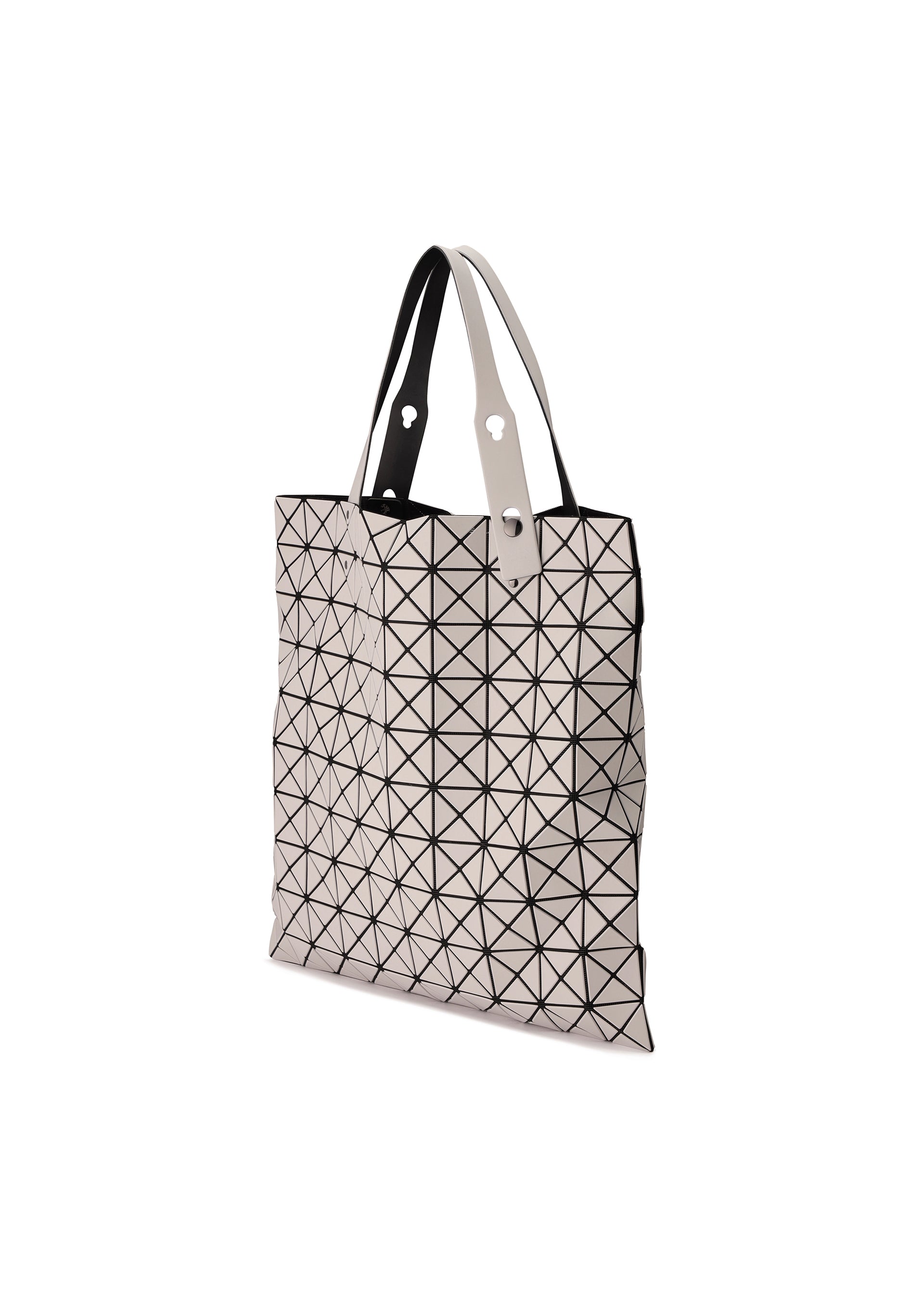 A detail shot of the BAO BAO ISSEY MIYAKE PRISM MATTE tote bag.