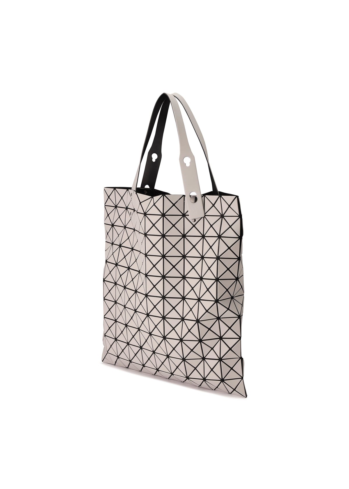A detail shot of the BAO BAO ISSEY MIYAKE PRISM MATTE tote bag.