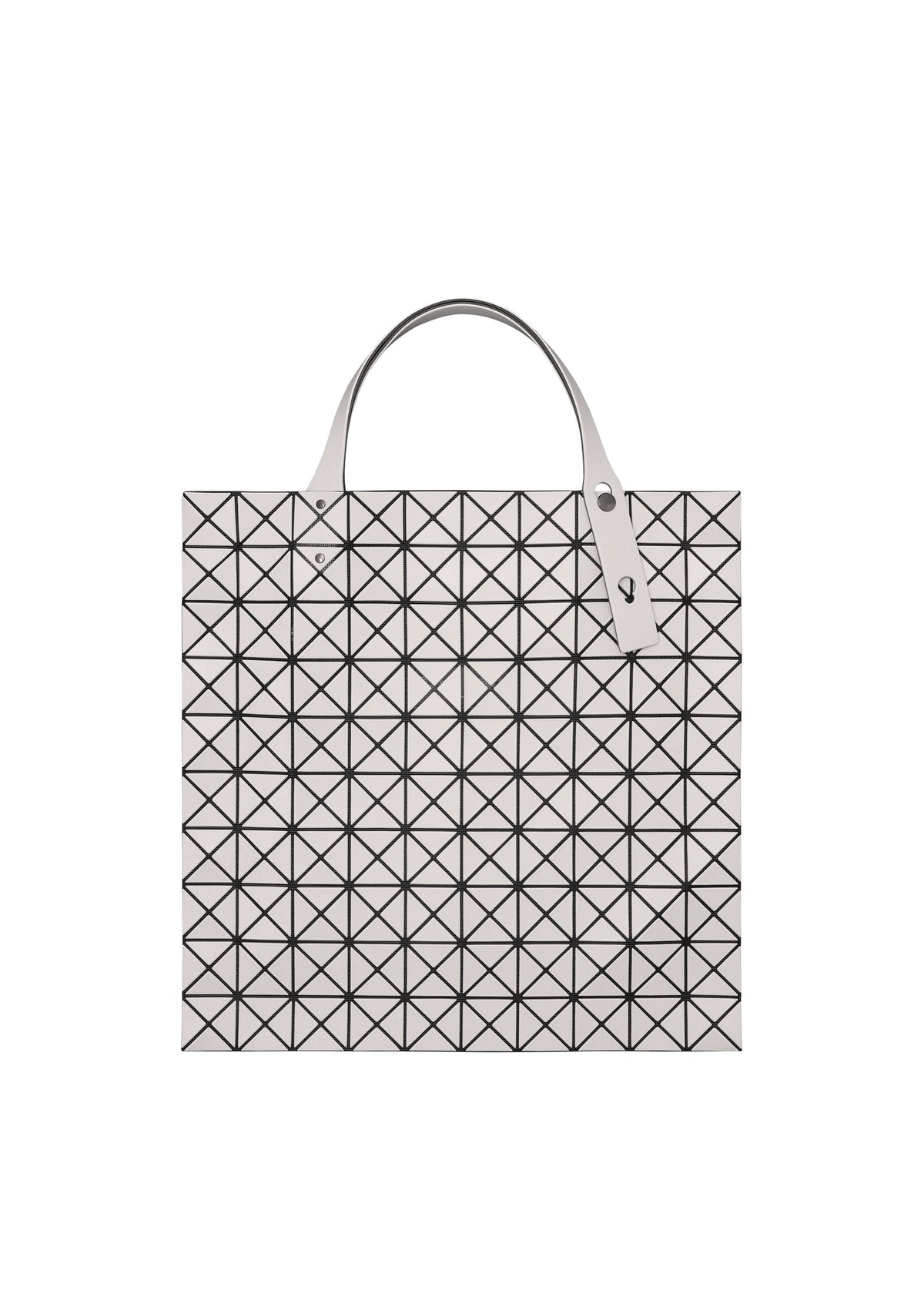 A detail shot of the BAO BAO ISSEY MIYAKE PRISM MATTE tote bag.