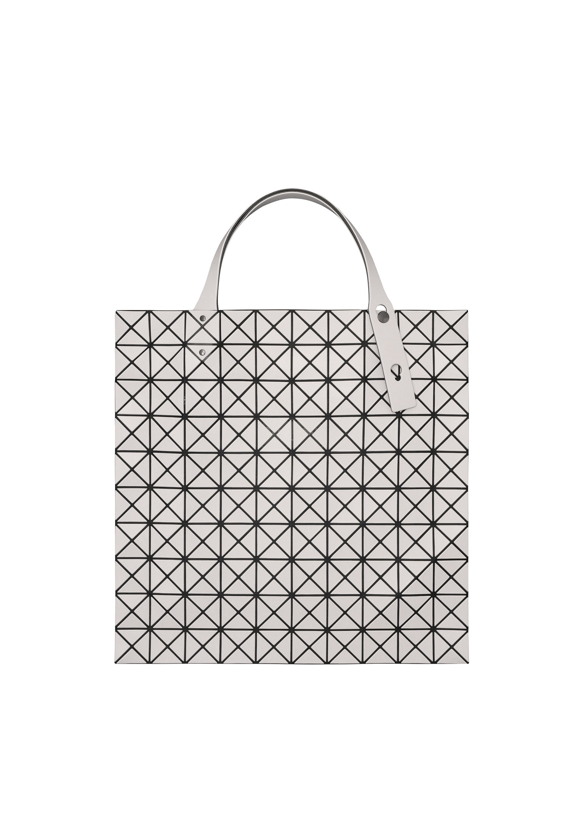 A detail shot of the BAO BAO ISSEY MIYAKE PRISM MATTE tote bag.