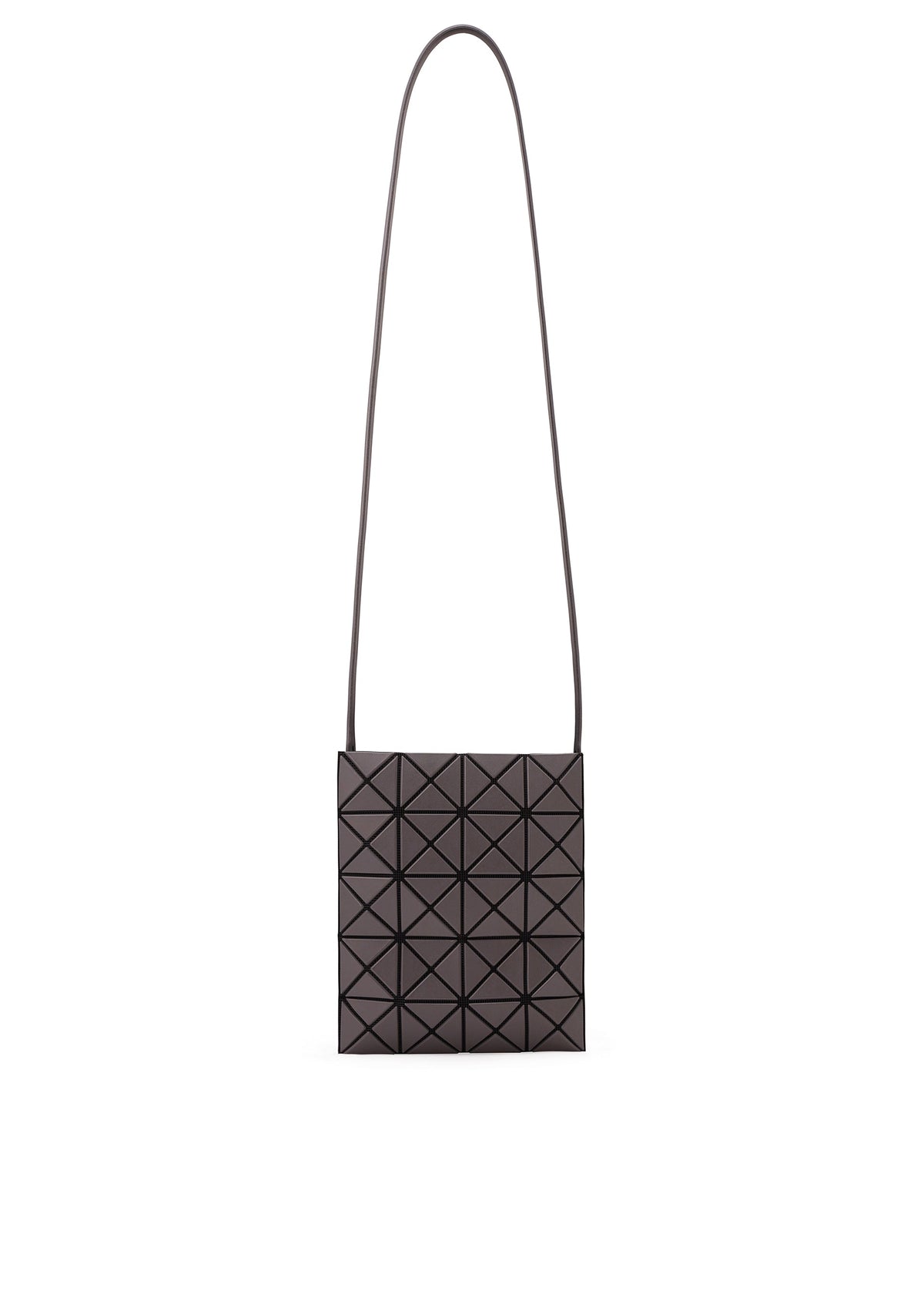 A product shot of the BAO BAO ISSEY MIYAKE PRISM MATTE shoulder bag in charcoal gray.