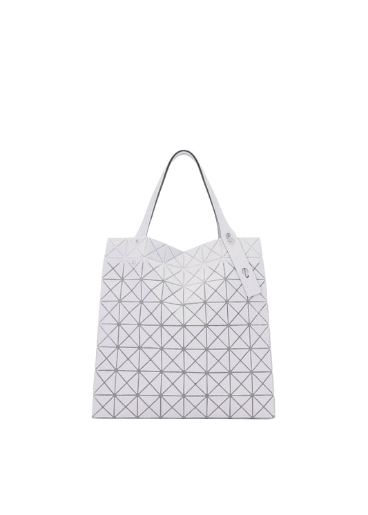 A product shot of the BAO BAO ISSEY MIYAKE PRISM PLUS tote bag in misty gray.