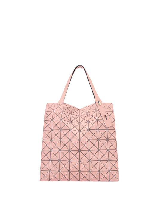 A product shot of the BAO BAO ISSEY MIYAKE PRISM PLUS tote bag in smoky pink.