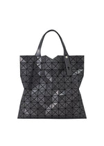 A product shot of the BAO BAO ISSEY MIYAKE PRISM GLOSS tote bag in charcoal gray.