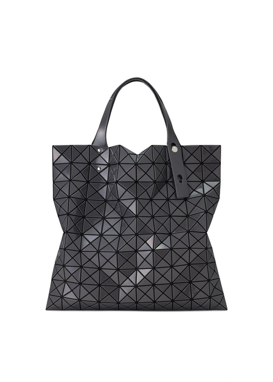 A product shot of the BAO BAO ISSEY MIYAKE PRISM GLOSS tote bag in charcoal gray.