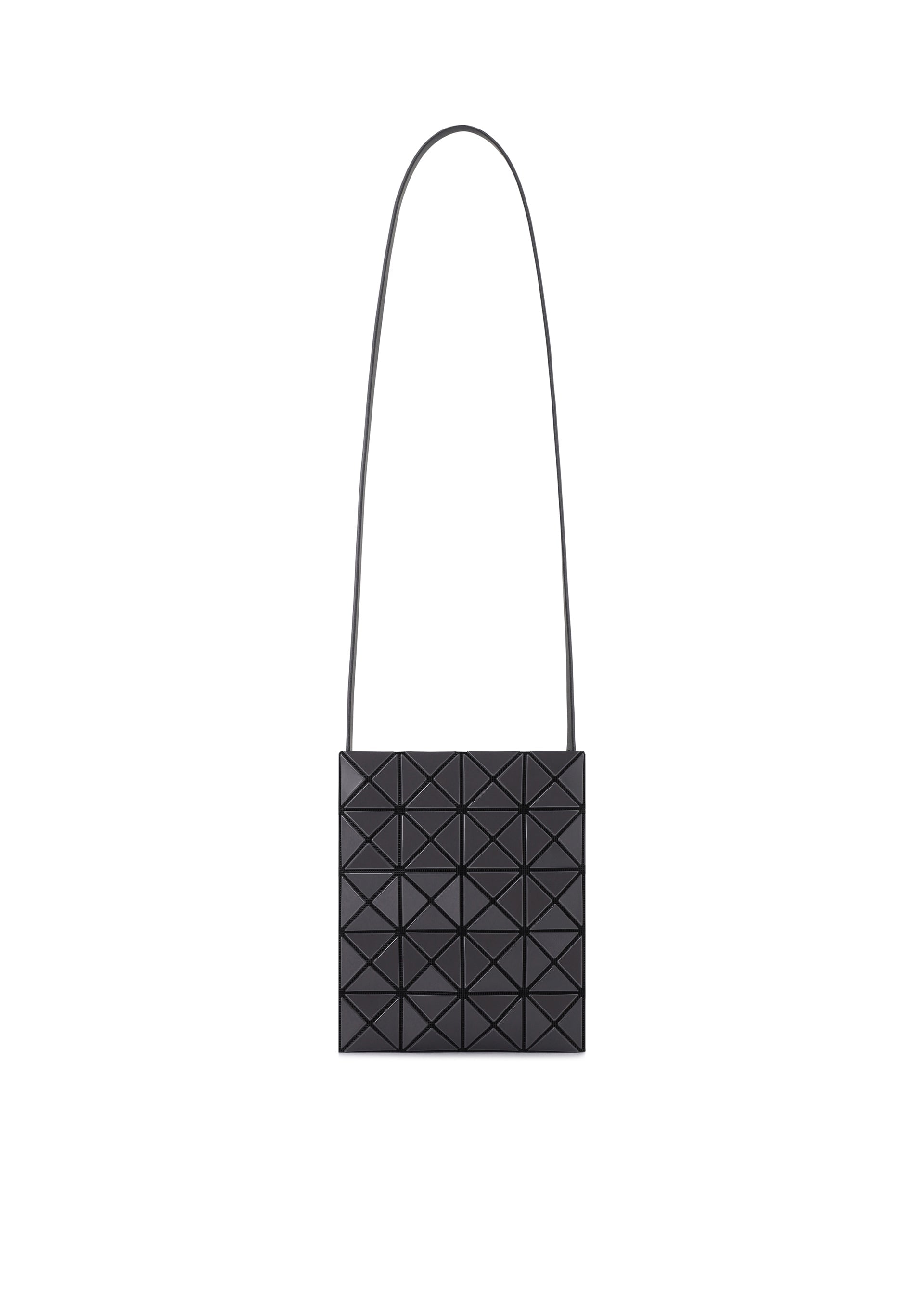 A product shot of the BAO BAO ISSEY MIYAKE PRISM GLOSS shoulder bag in charcoal gray.