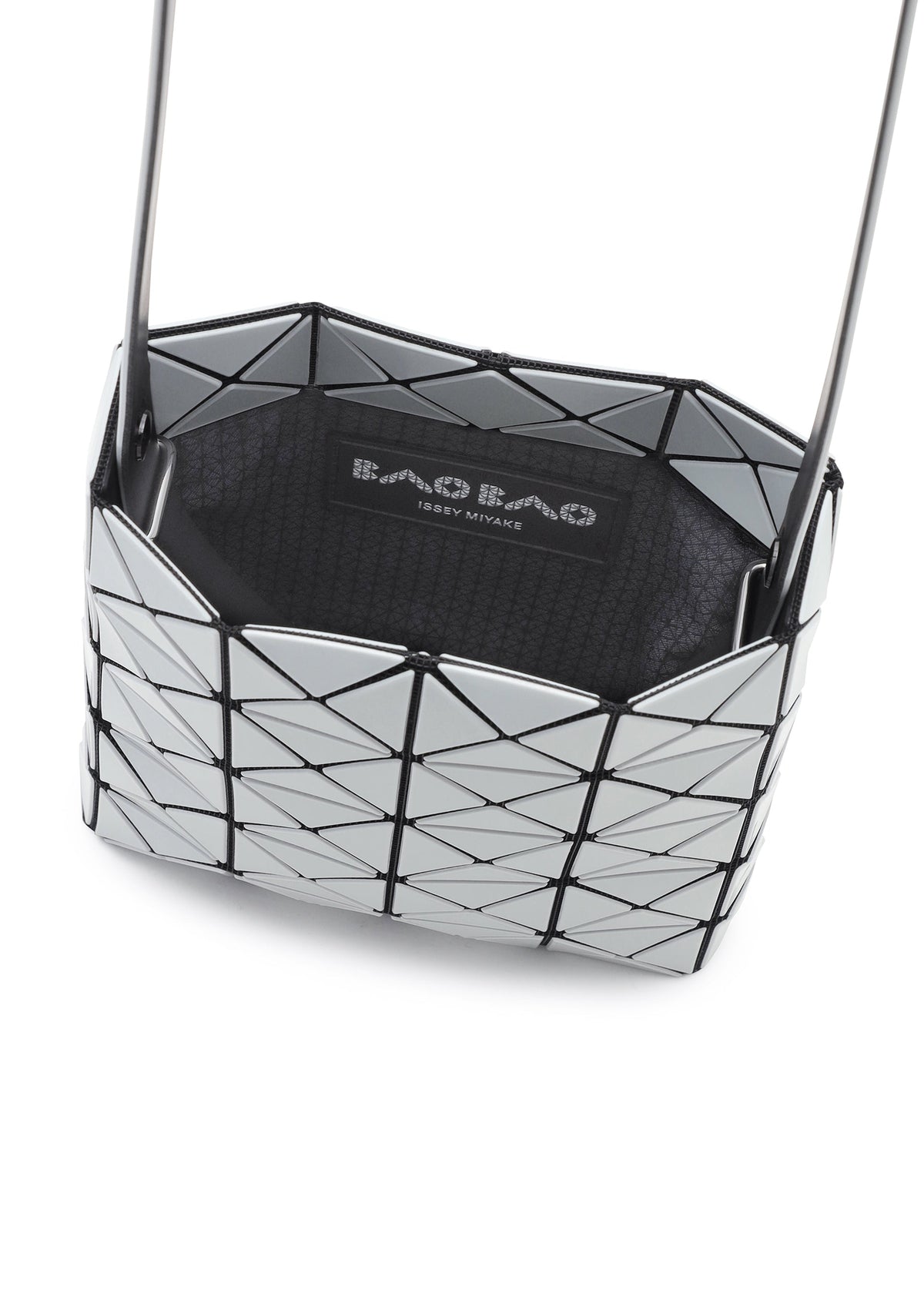 A detail shot of the BAO BAO ISSEY MIYAKE PRISM GLOSS shoulder bag.