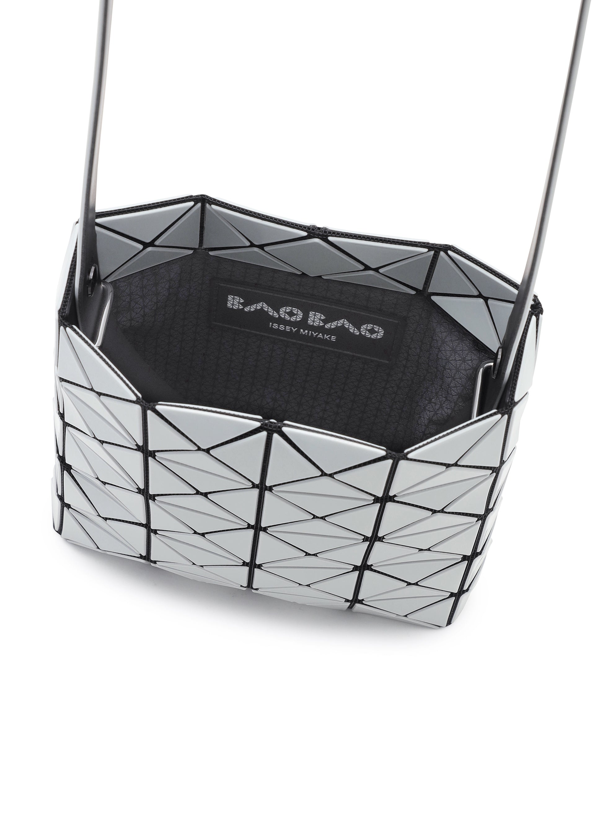 A detail shot of the BAO BAO ISSEY MIYAKE PRISM GLOSS shoulder bag.