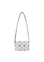 A product shot of the BAO BAO ISSEY MIYAKE CUBOID shoulder bag in off white.