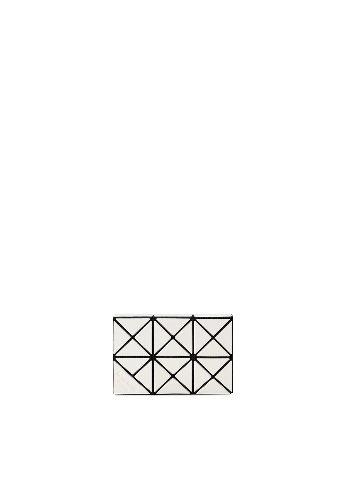 A product shot of the BAO BAO ISSEY MIYAKE TWINKLE wallet in off white.