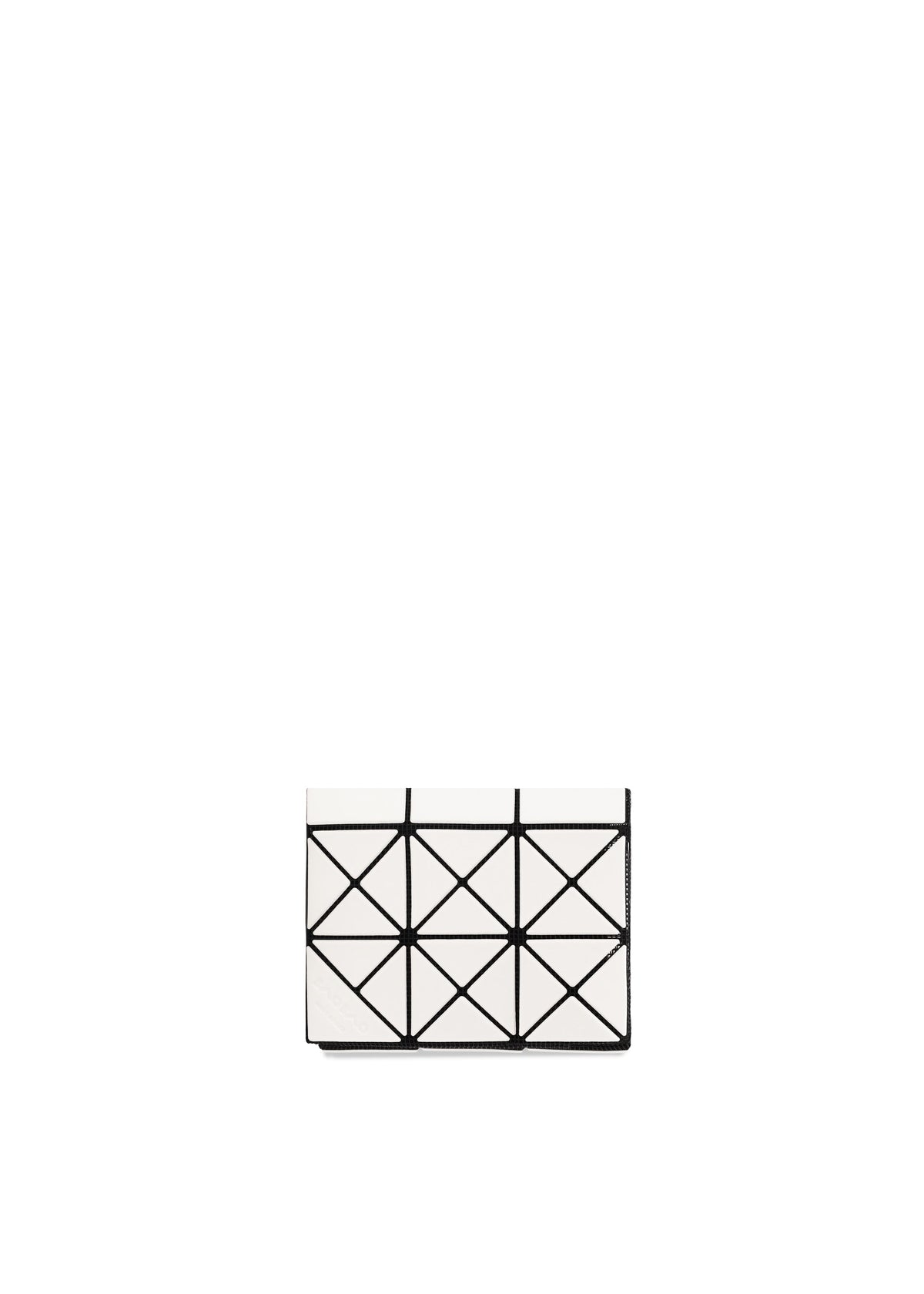 A product shot of the BAO BAO ISSEY MIYAKE TWINKLE wallet in off white.