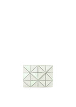 A product shot of the BAO BAO ISSEY MIYAKE CARD WALLET card case in green white.