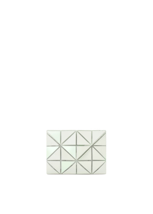A product shot of the BAO BAO ISSEY MIYAKE CARD WALLET card case in green white.
