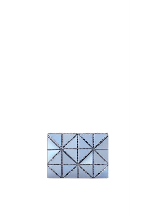 A product shot of the BAO BAO ISSEY MIYAKE CARD WALLET card case in blue gray.