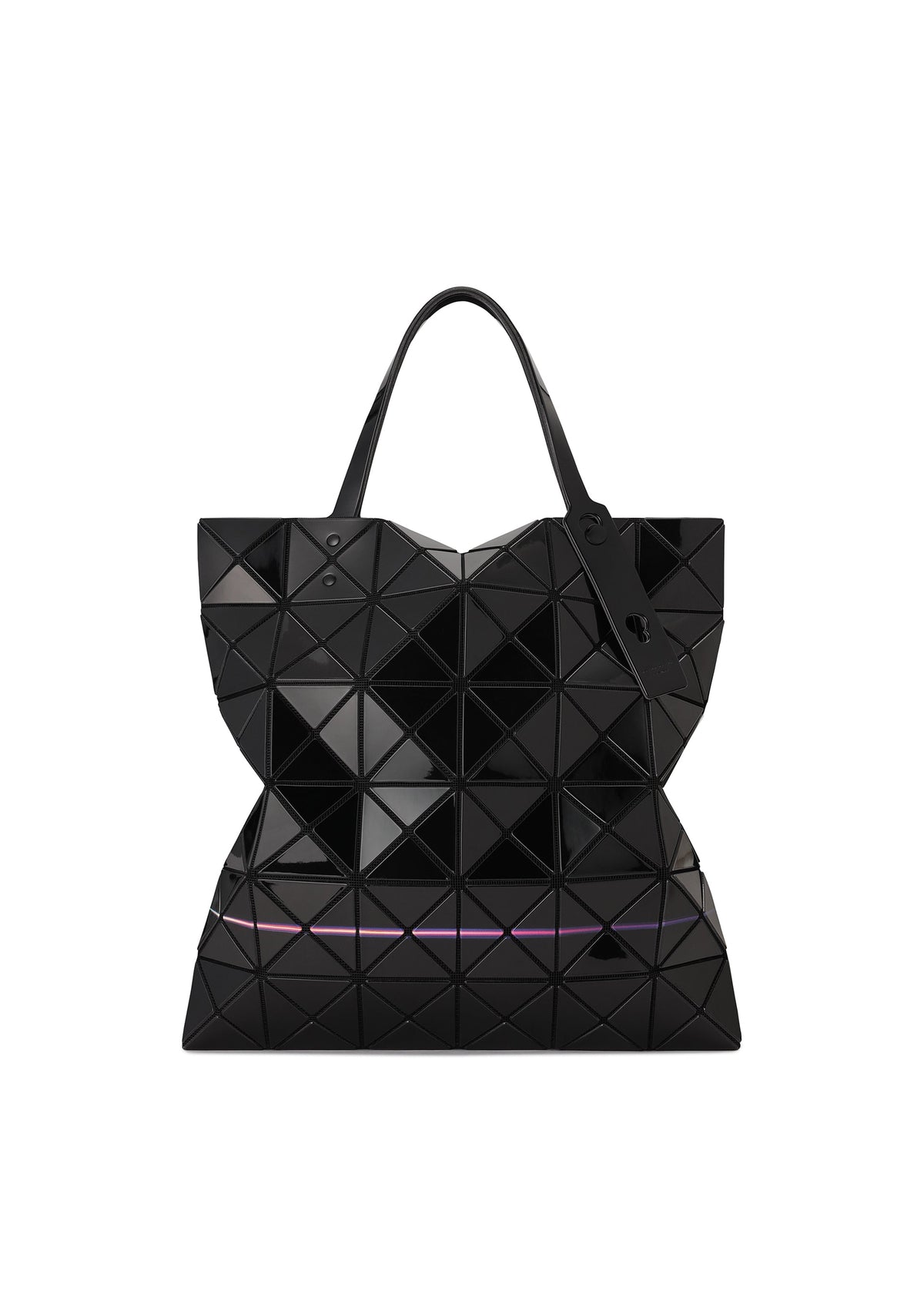 A detail shot of the BAO BAO ISSEY MIYAKE WARP tote bag.