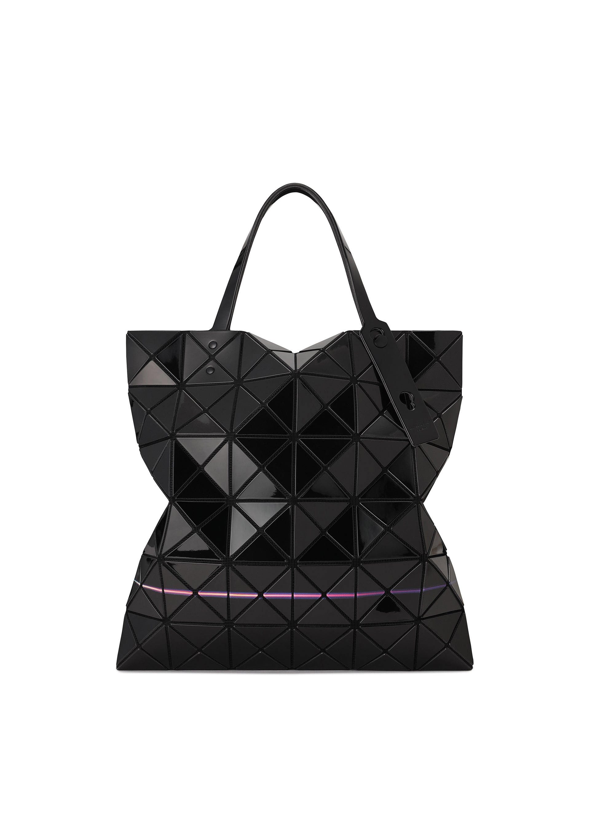 A detail shot of the BAO BAO ISSEY MIYAKE WARP tote bag.