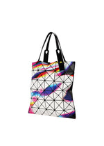 A detail shot of the BAO BAO ISSEY MIYAKE WARP tote bag.
