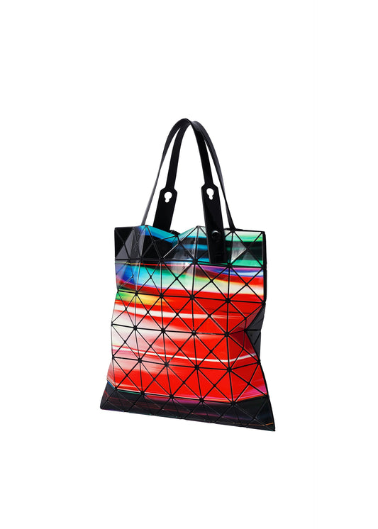 A detail shot of the BAO BAO ISSEY MIYAKE WARP tote bag.