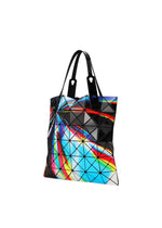 A detail shot of the BAO BAO ISSEY MIYAKE WARP tote bag.