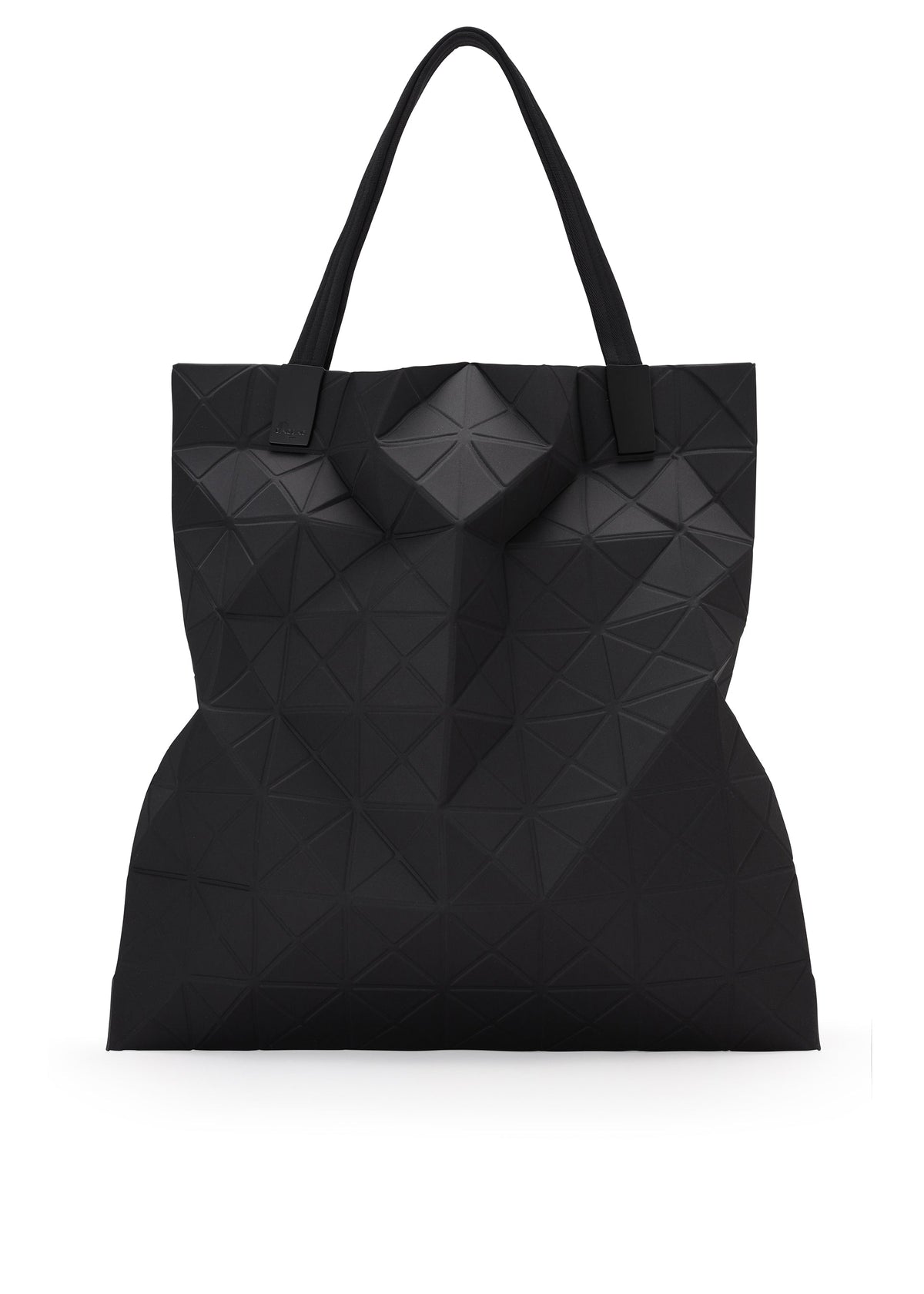 A product shot of the BAO BAO ISSEY MIYAKE TRACK tote bag in black.