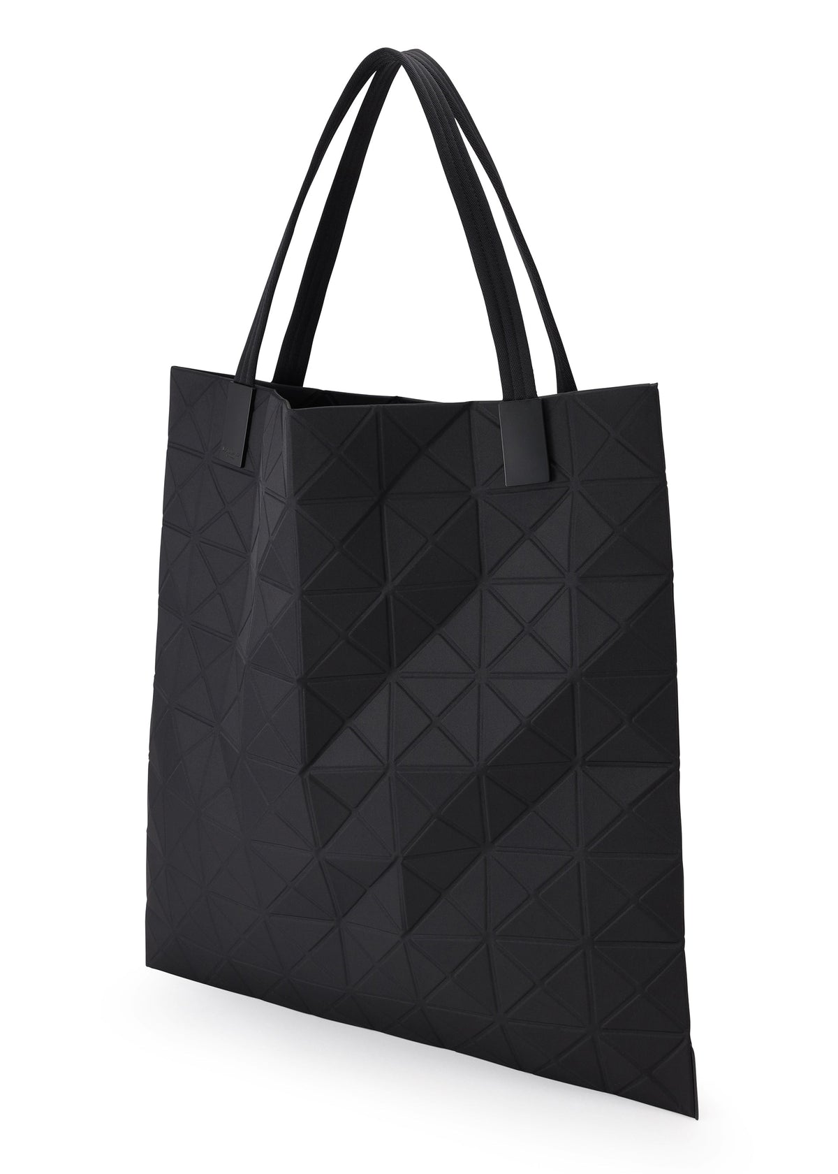 A detail shot of the BAO BAO ISSEY MIYAKE TRACK tote bag.