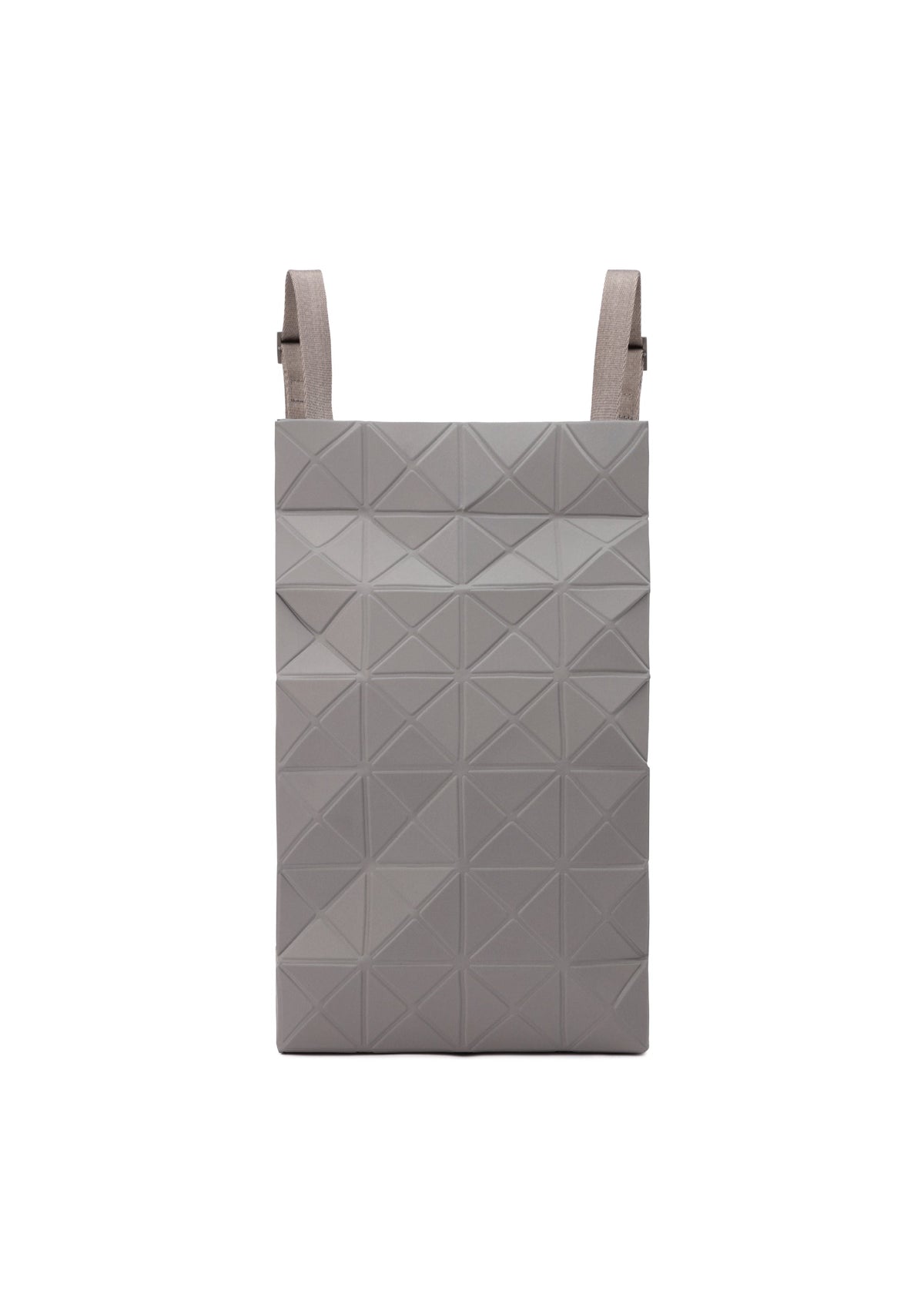A product shot of the BAO BAO ISSEY MIYAKE TRACK backpack in gray.