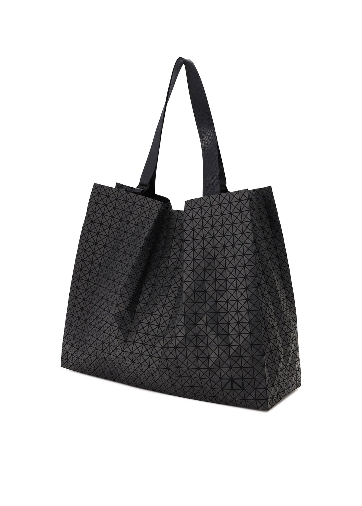 A detail shot of the BAO BAO ISSEY MIYAKE CART tote bag.