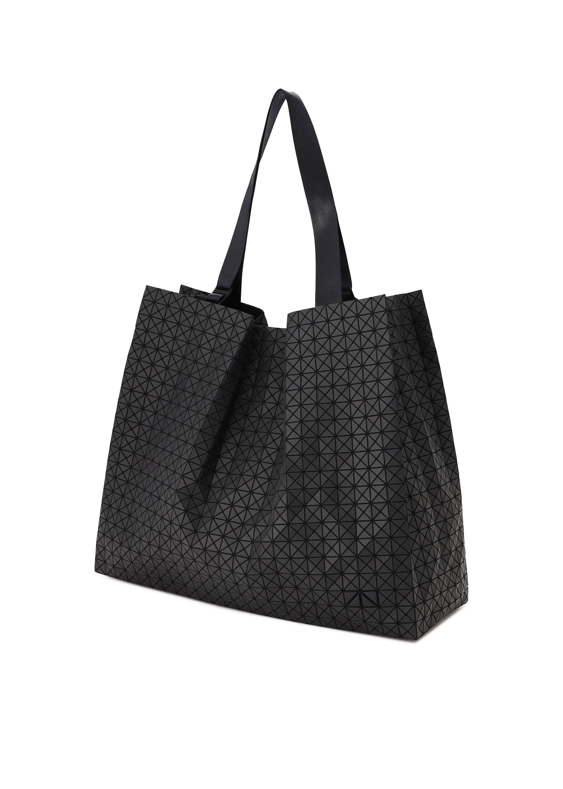 A detail shot of the BAO BAO ISSEY MIYAKE CART tote bag.
