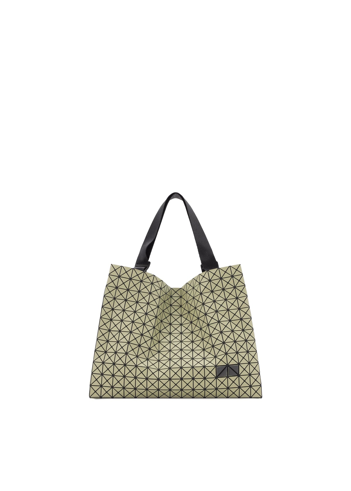 A product shot of the BAO BAO ISSEY MIYAKE CART MINI tote bag in olive.
