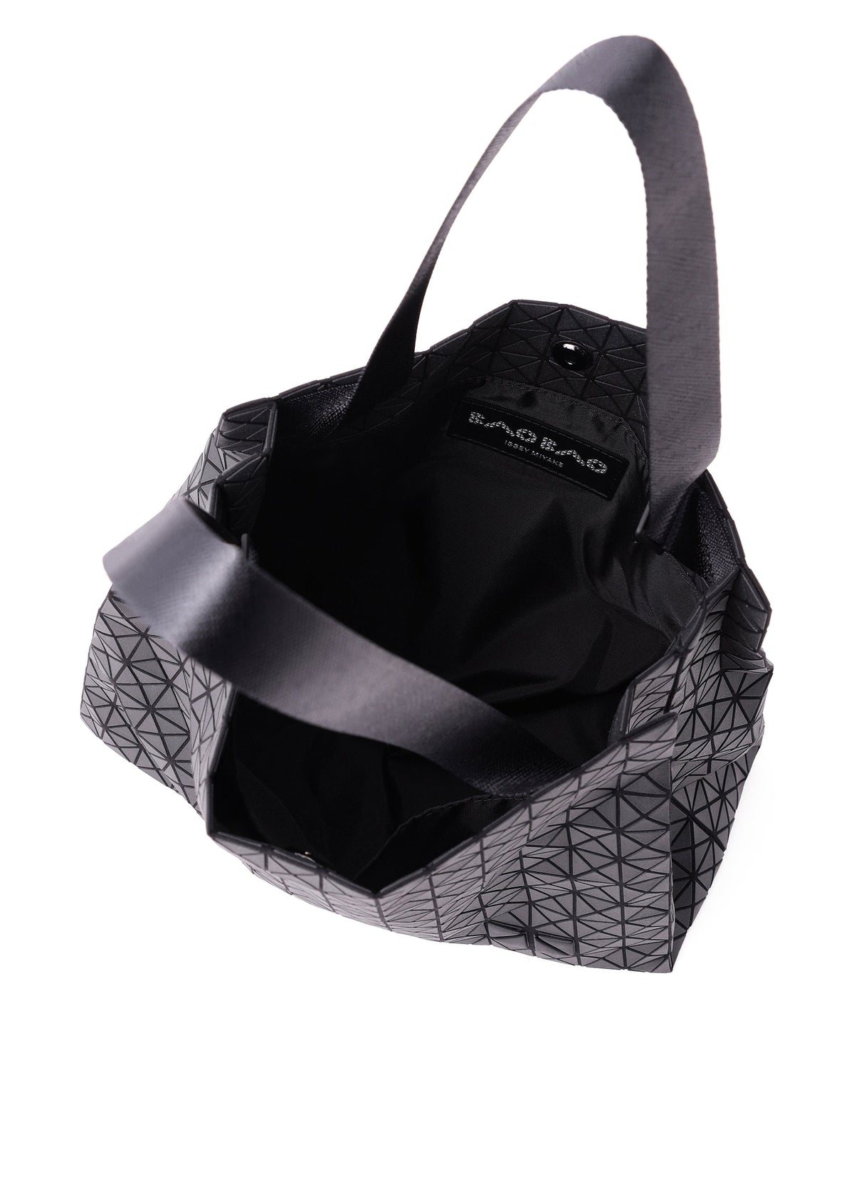 A detail shot of the BAO BAO ISSEY MIYAKE CART MINI tote bag.