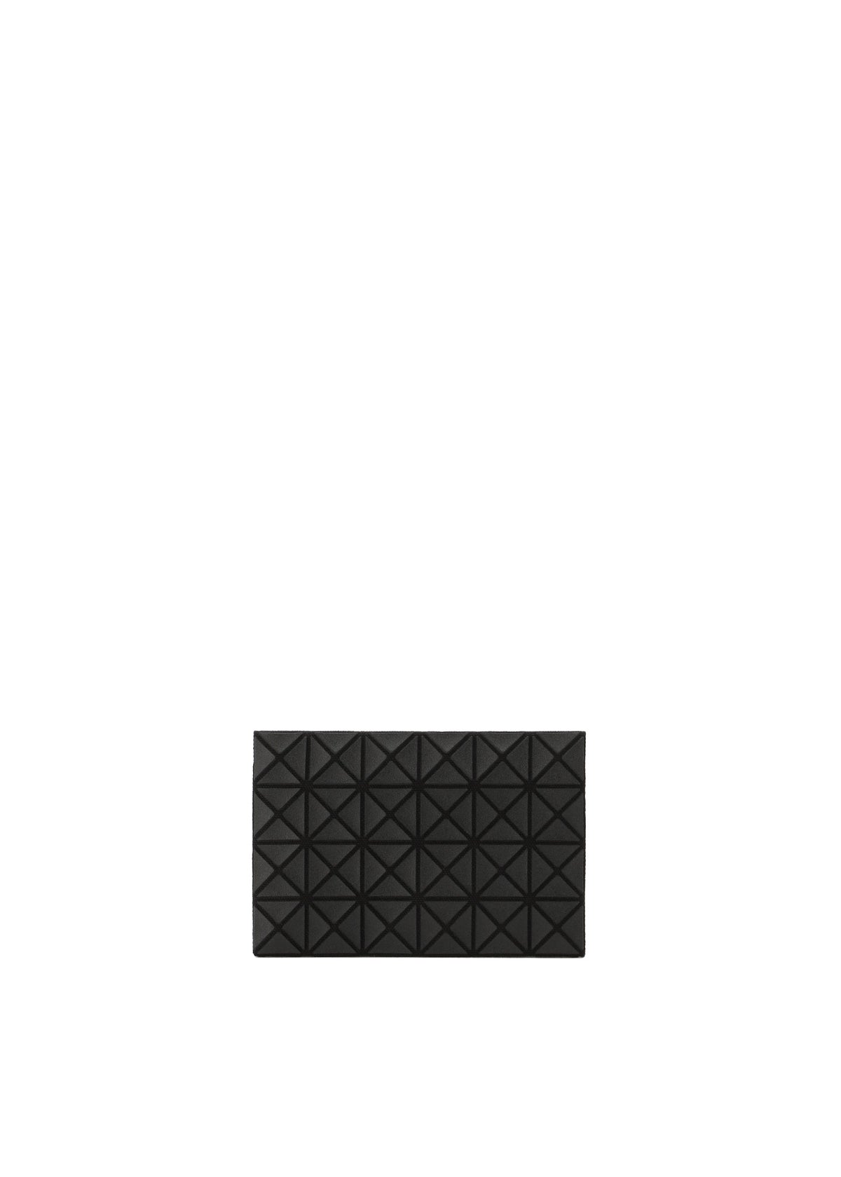 A product shot of the BAO BAO ISSEY MIYAKE OYSTER card case in matte black.