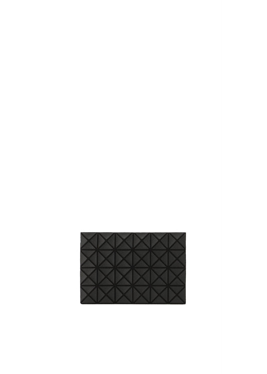 A product shot of the BAO BAO ISSEY MIYAKE OYSTER card case in matte black.