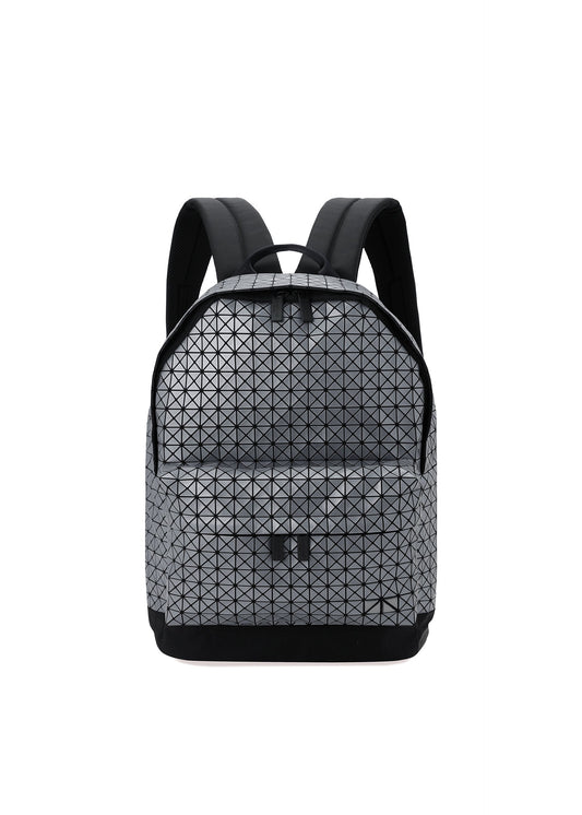 A product shot of the BAO BAO ISSEY MIYAKE DAYPACK REFLECTOR backpack in gunmetal.