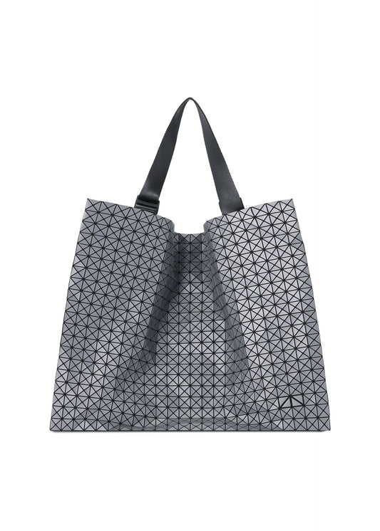 A product shot of the BAO BAO ISSEY MIYAKE CART REFLECTOR tote bag in gunmetal.
