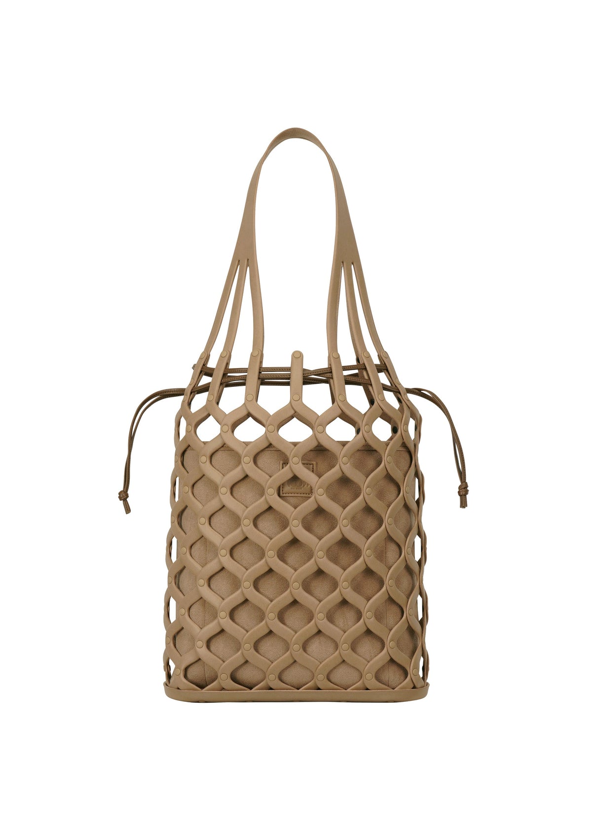 A product shot of the GOOD GOODS ISSEY MIYAKE AMIME bag in beige (41).