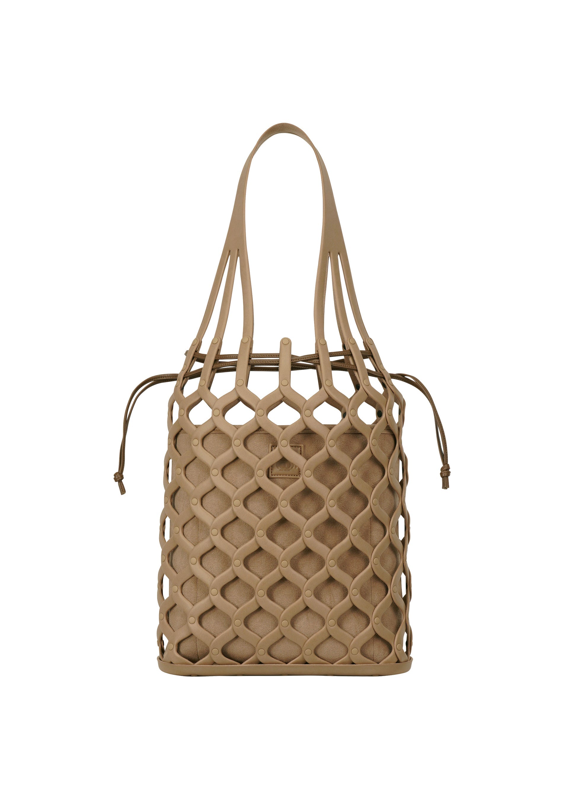 A product shot of the GOOD GOODS ISSEY MIYAKE AMIME bag in beige (41).